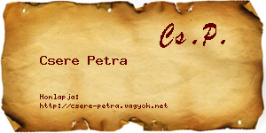 Csere Petra névjegykártya